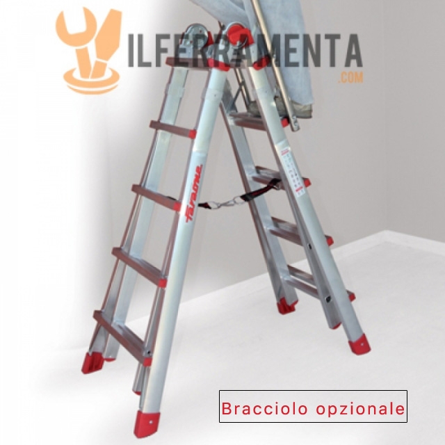 Scala telescopica professionale in alluminio mod. SUPER TELES